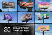 25 Billboard Poster Street Mockups