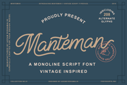 Manteman - Monoline Script Font