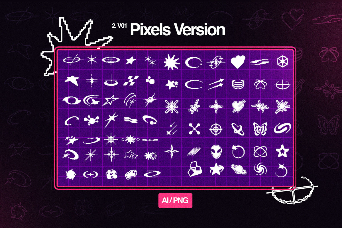 90 Y2k Stickers – Pixel Surplus