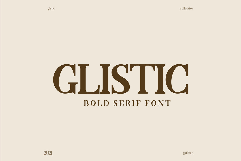 Glistic - Bold Serif Font - Pixel Surplus