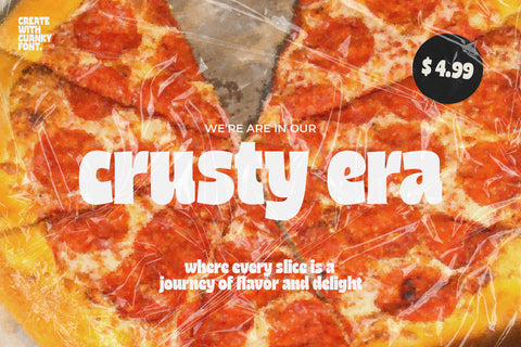 Cuanky - Super Fun Retro Pizza Font