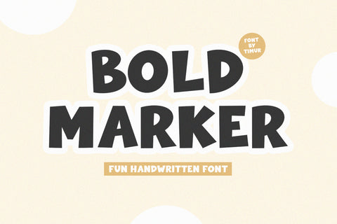 Bold Marker - Fun Handwritten Font