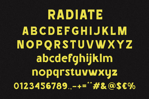 Radiate Vintage Font + Free font