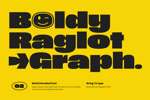 Raglot - Bold Extended Font