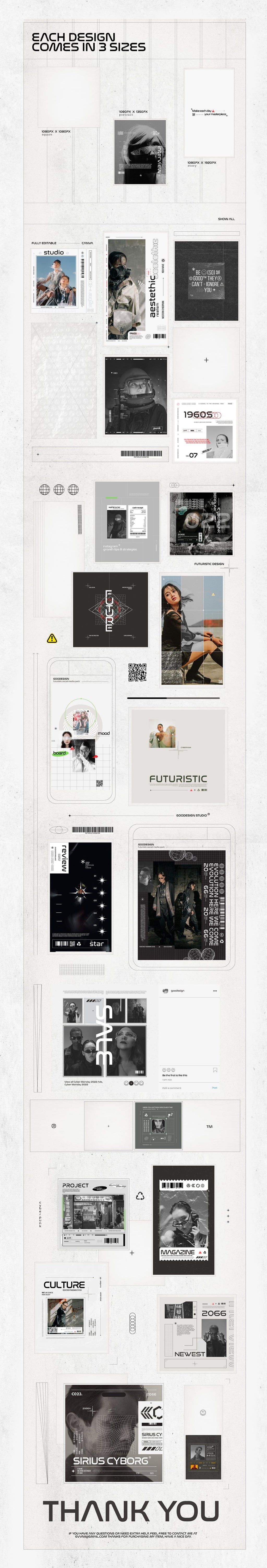 Cyberpunk Social Media Kit for Canva - Pixel Surplus