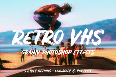 Retro VHS Grainy Photoshop Effects