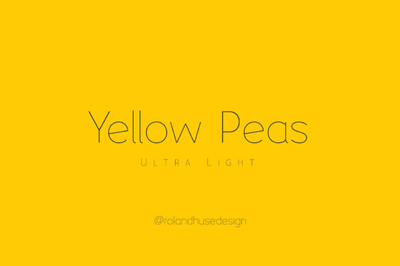 Yellow Peas Ultra Light - Free Geometric Sans Serif - Pixel Surplus