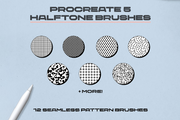 12 Free Seamless Halftone Procreate Brushes