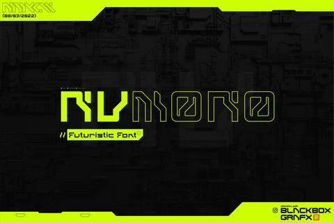 NuMono - Dystopian Futuristic Font