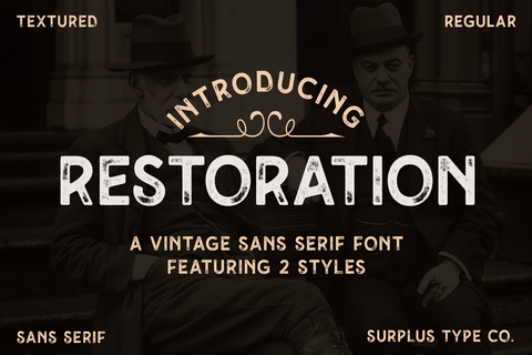 Restoration - Vintage Sans Serif Font