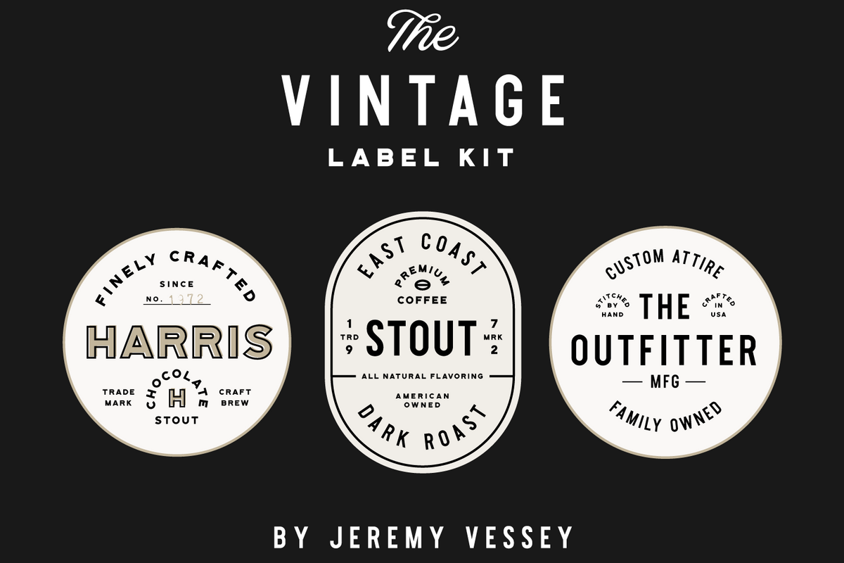 Free Vintage Label Kit Pixel Surplus