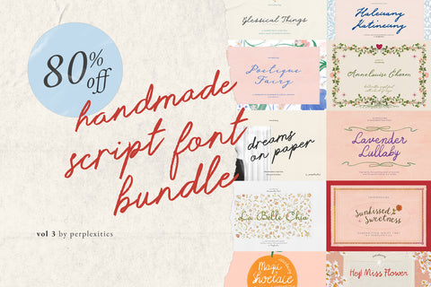 Perplexitics Handmade Script Font Bundle