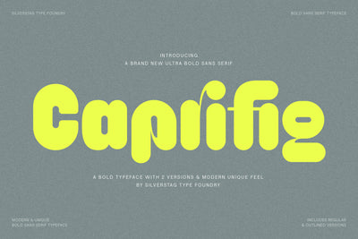 Caprifig - Bold & Rounded Typeface - Pixel Surplus
