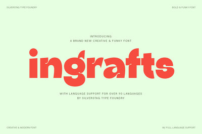 Ingrafts - Bold & Funky Font - Pixel Surplus