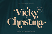 Vicky Christina Ligature Serif Font