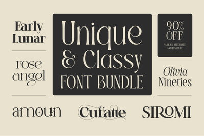 Unique & Classy Font bundle - Pixel Surplus