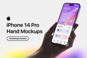 22 iPhone 14 Pro In Hand Mockups - PSD