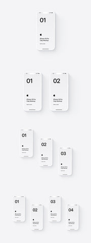 iPhone 16 Pro Clay - 24 Mockups Scenes - Pixel Surplus