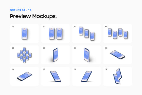 Samsung Galaxy S25 - 24 Mockups Scenes - PSD & FIG