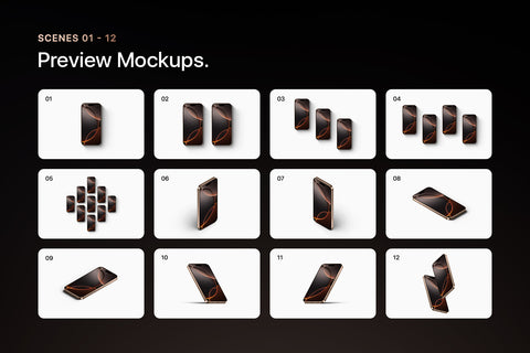 iPhone 16 Pro - 24 Mockups Scenes