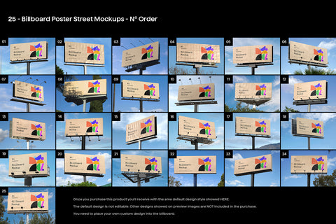 25 Billboard Poster Street Mockups