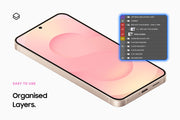 Samsung Galaxy S25 - 24 Mockups Scenes - PSD & FIG