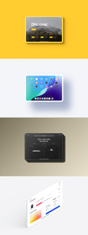 iPad Pro 11" - 21 Clay Mockups Scenes