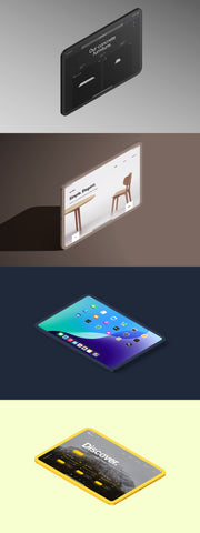 iPad Pro 11" - 21 Clay Mockups Scenes