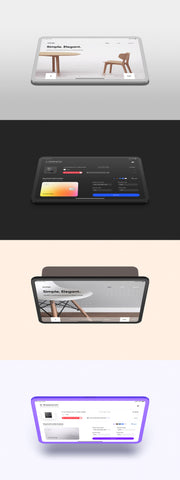 iPad Pro 11" - 21 Clay Mockups Scenes