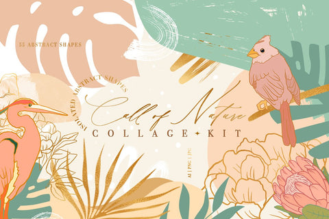 Abstract Collage Bundle 4 in 1