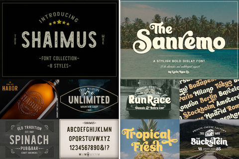 Huge Vintage Font Bundle