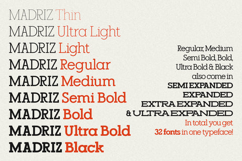 Madriz - Retro Slab Serif Typeface - Pixel Surplus