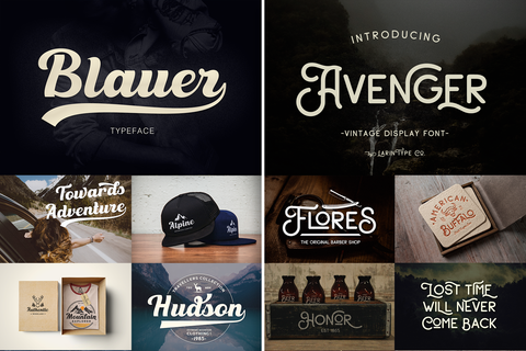 Huge Vintage Font Bundle