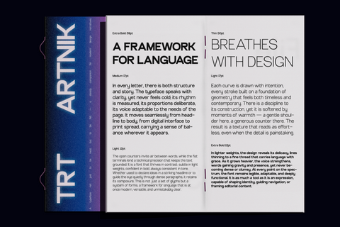 TRT Artnik – Modern Geometric Sans Serif Typeface