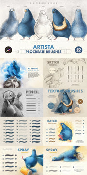 18 in 1 Procreate Brushes Bundle