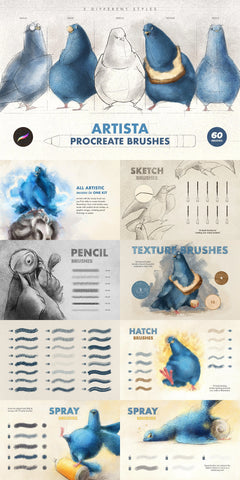 18 in 1 Procreate Brushes Bundle