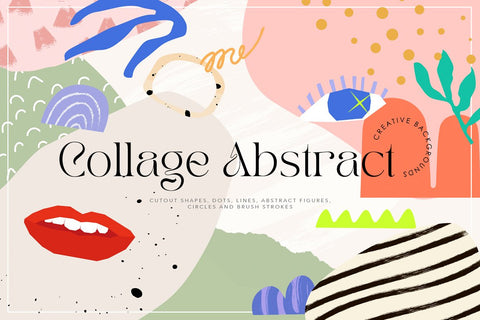 Abstract Collage Bundle 4 in 1
