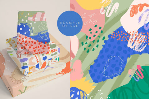 Abstract Collage Bundle 4 in 1