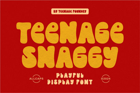 Teenage Snaggy - Playful Display Font