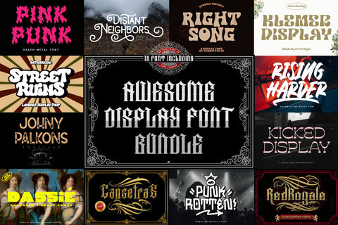 Awesome Display Font Bundle