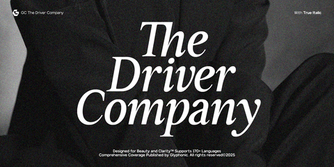 GC Driver Company - Serif Italic