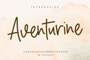 Aventurine is a Monoline Handwritten Font