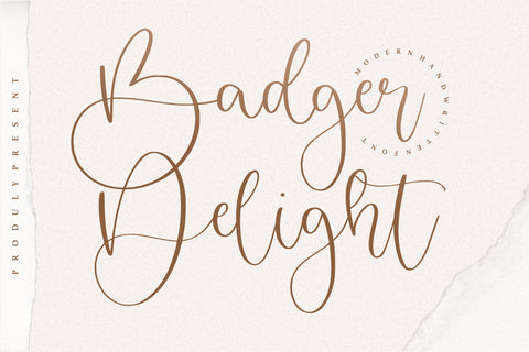 Badger Delight is a Modern Monoline Script Font