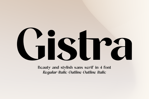 Gistra – Elegant Sans Serif