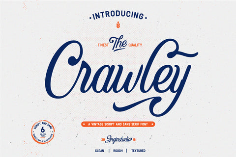 The Crawley 6 Fonts With Extras