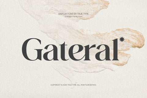 TT Gateral – Elegant Serif Typeface