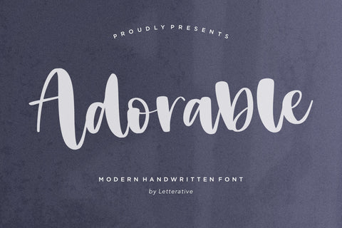 Adorable is a Modern Handwritten Font