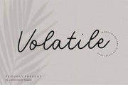 Volatile is Monoline Handwritten Script Font