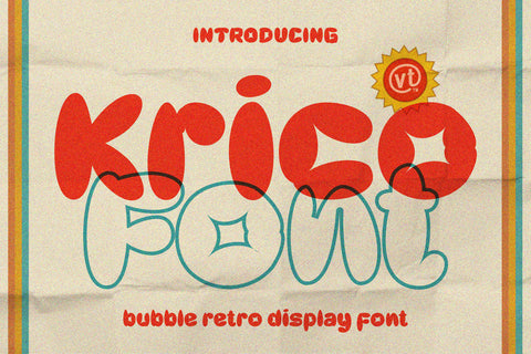 KRICO - Retro Bubble Font