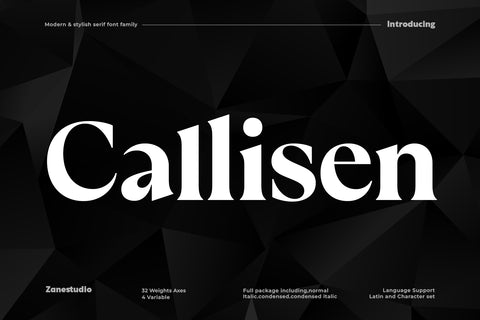 Callisen – Modern & Stylish Serif Font Family